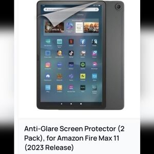 Premium Anti-Glare Screen Protector for Amazon Fire Max 11 - Clear (2 Pack)
